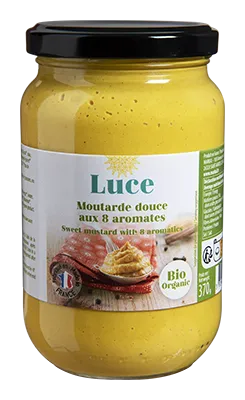 Luce Zoete Mosterd met 8 Kruiden Bio (370 gr)