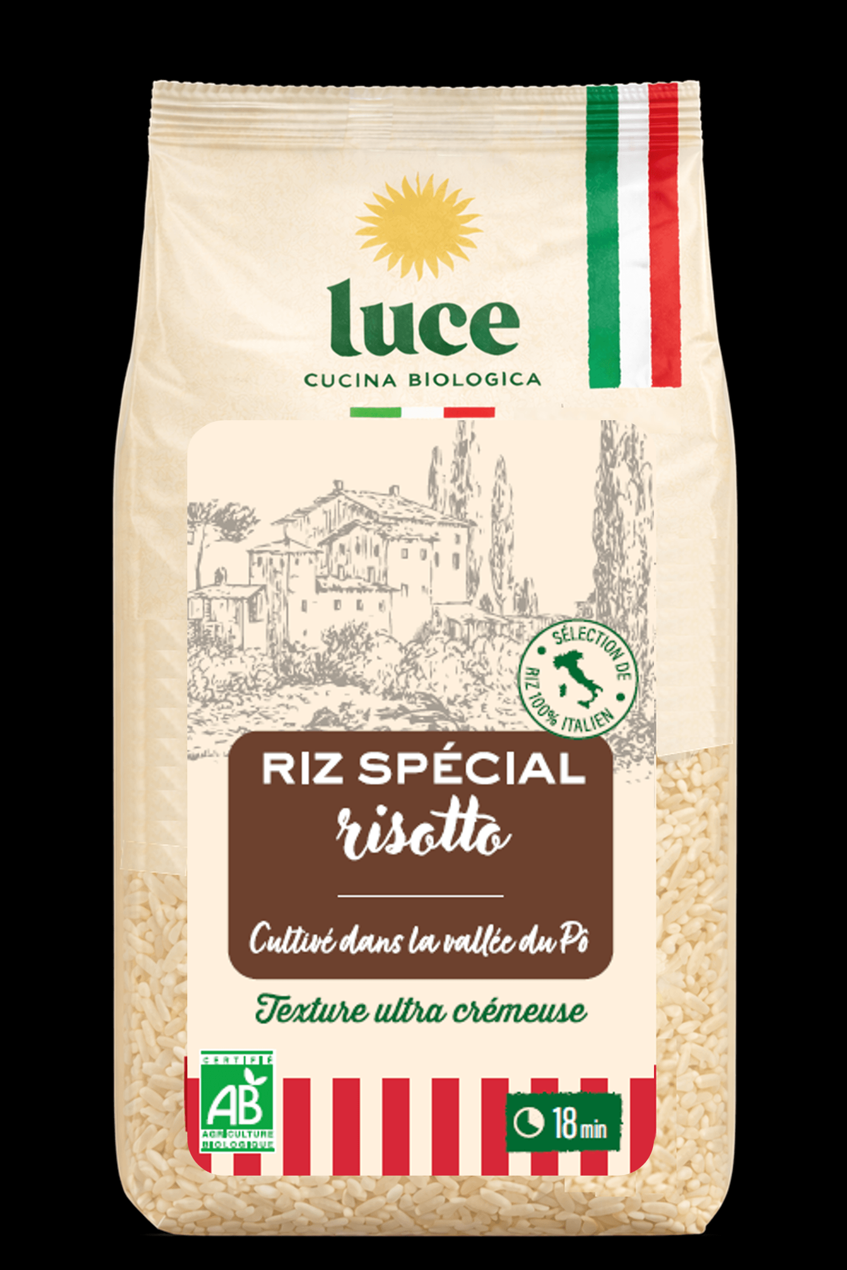 Luce Rijst Wit voor Risotto Bio (500 gr)