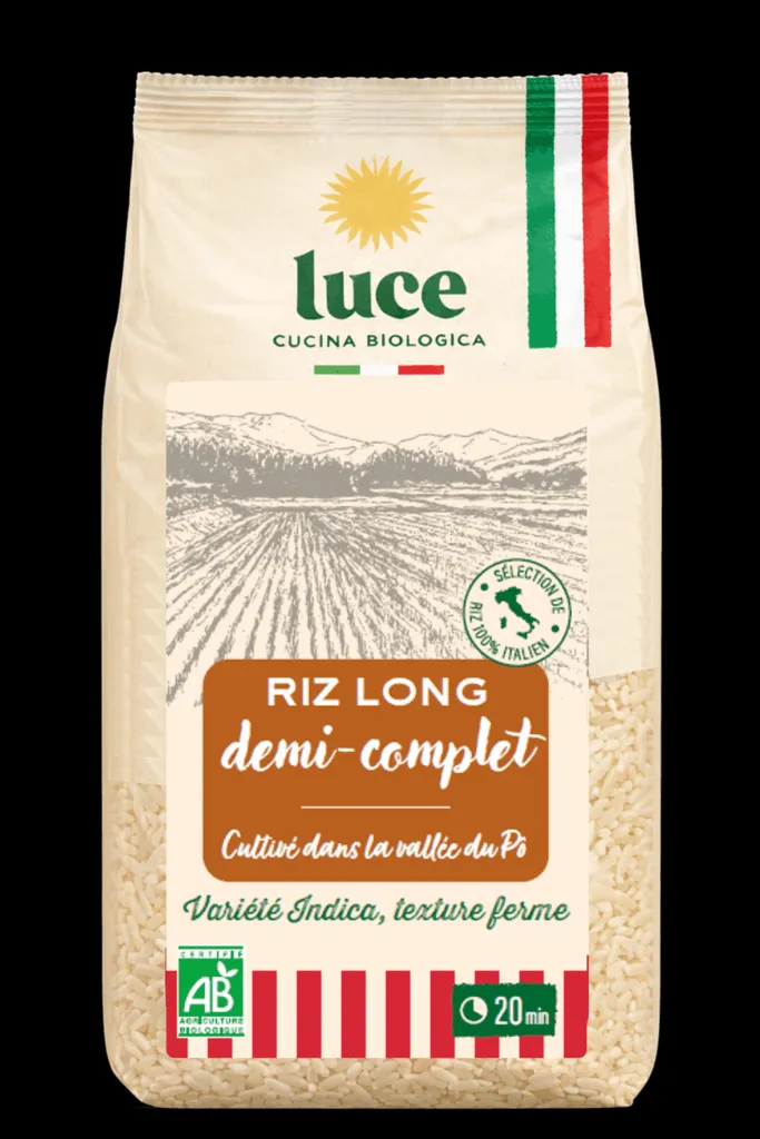Luce Rijst Lang 1/2 Volkoren Italië Bio (500 gr)
