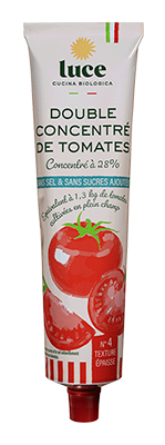 Luce Tomatenpuree Dubbel Geconcentreerd 28% Tube Bio (200 gr)