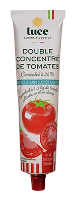 Luce Tomatenpuree Dubbel Geconcentreerd 28% Tube Bio (200 gr)