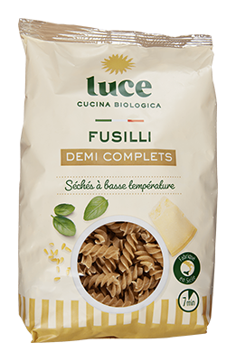 Luce Fusilli Halfvolkoren Gedroogd bij Lage Temperatuur Bio (500 gr)