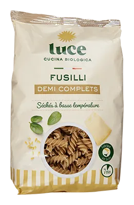 Luce Fusilli Halfvolkoren Gedroogd bij Lage Temperatuur Bio (500 gr)