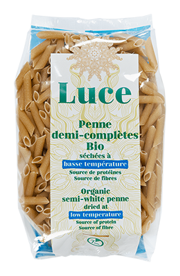 Luce Penne Halfvolkoren Gedroogd op Lage Temperatuur Bio (500 gr)