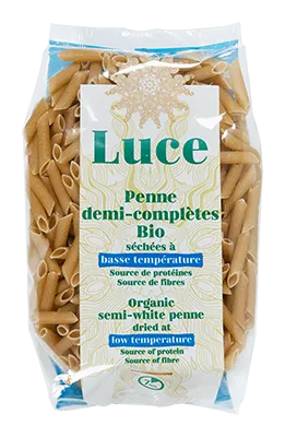 Luce Penne Halfvolkoren Gedroogd op Lage Temperatuur Bio (500 gr)