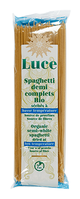 Luce Spaghetti Halfvolkoren Gedroogd op Lage Temperatuur Bio (500 gr)
