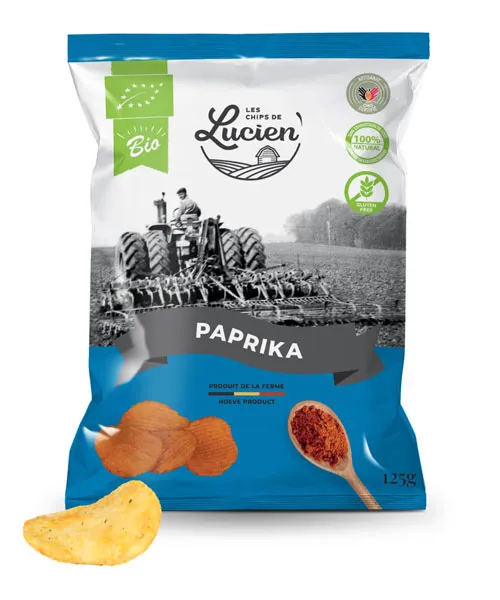 Lucien Chips Paprika Bio (125 gr)