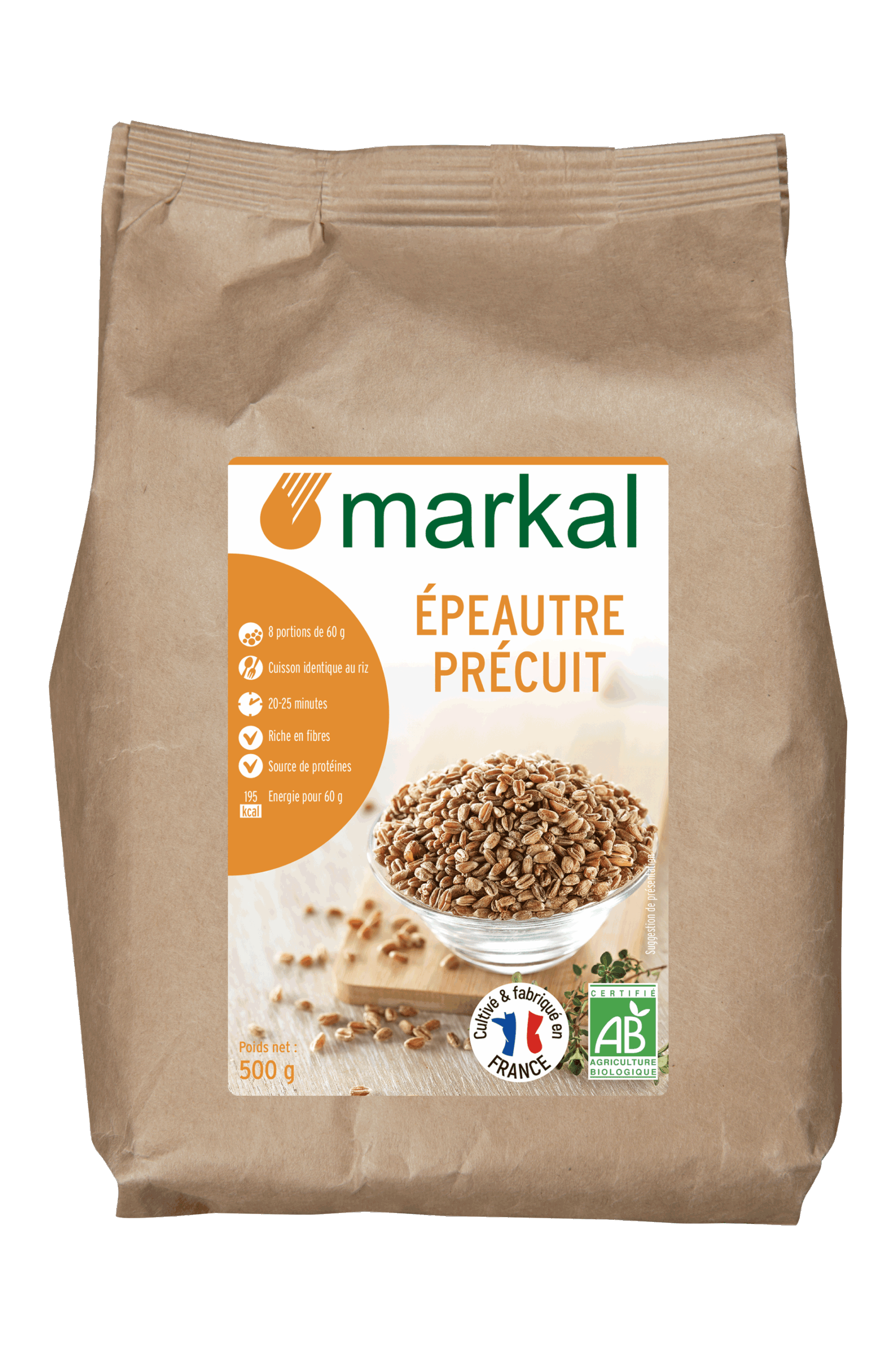 Markal Spelt Voorgekookt Bio (500 gr)