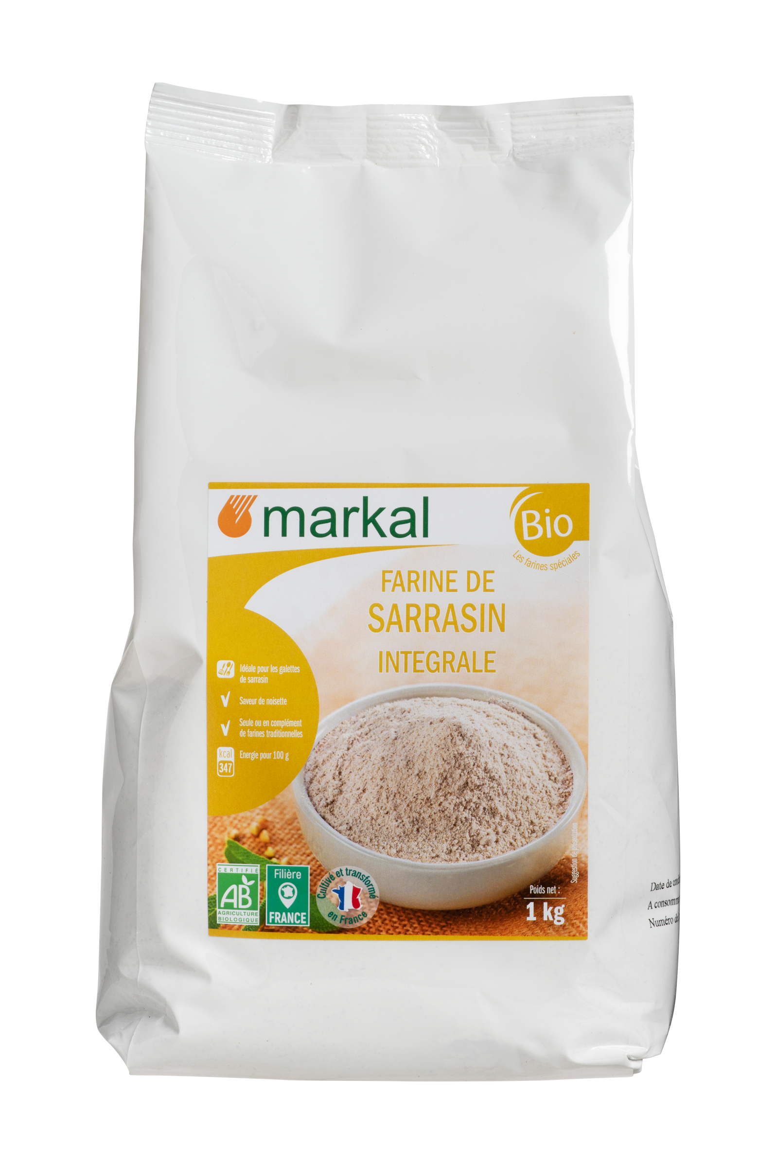 Markal Boekweitmeel Volkoren Bio (1000 gr)