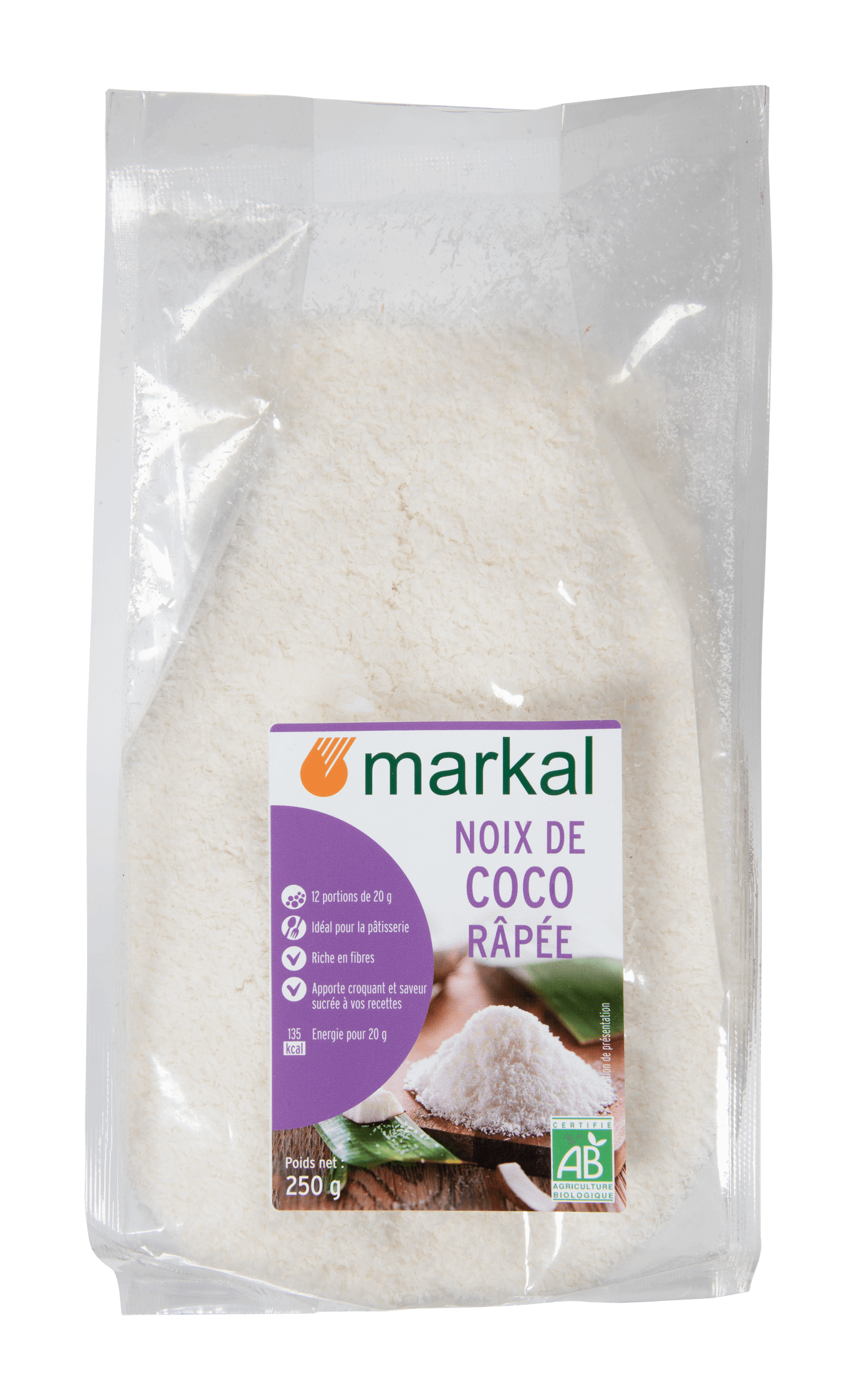 Markal Kokos Geraspt Bio (250 gr)