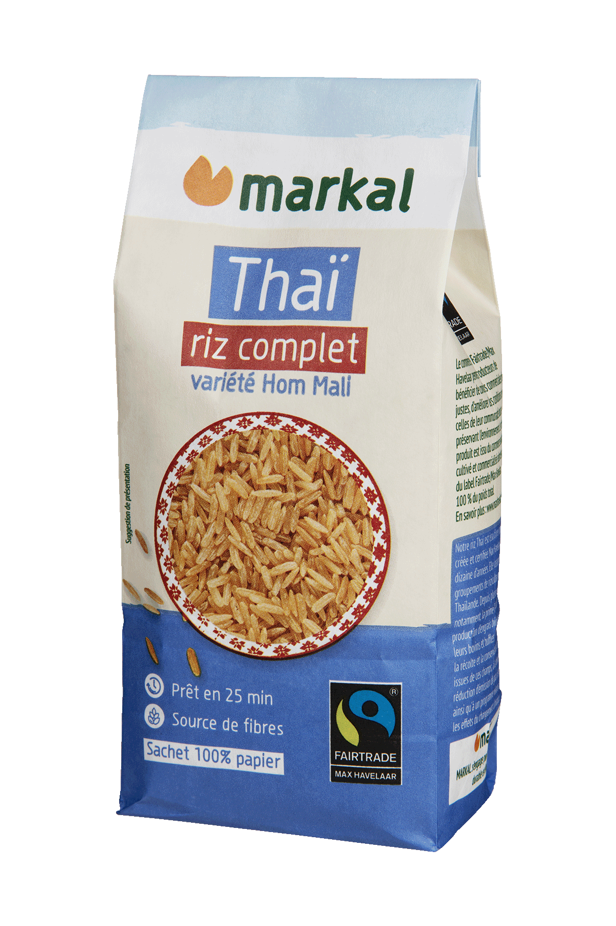 Markal Rijst Thaï Volkoren Fairtrade Bio (500 gr)