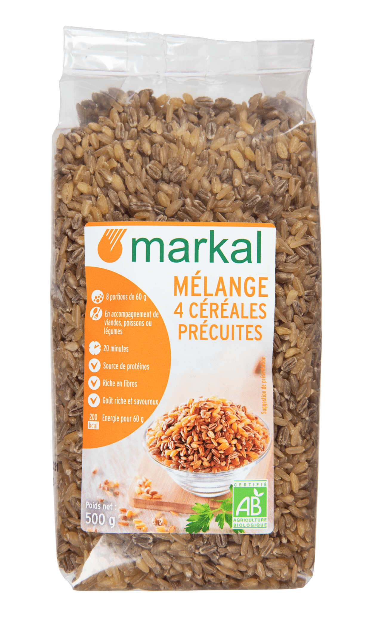 Markal Mix 4 Voorgekookte Granen Bio (500 gr)