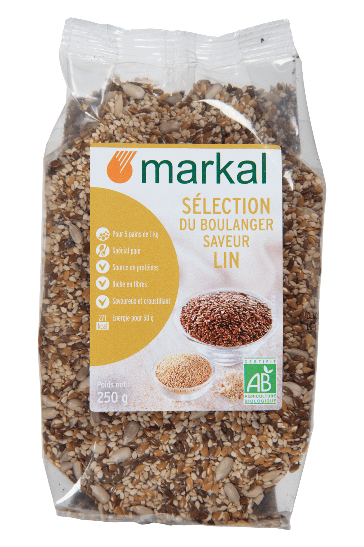 Markal Lijnzaad Broodmix Bio (250 gr)