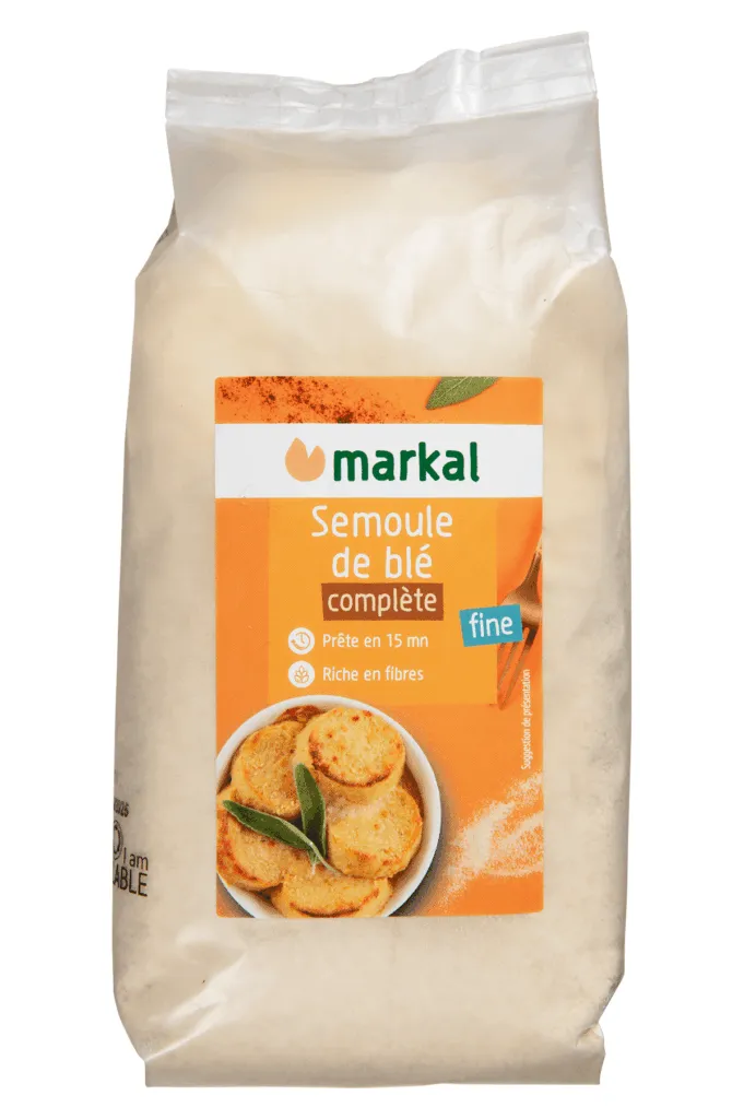 Markal Griesmeel Tarwe Volkoren Fijn Bio (500 gr)