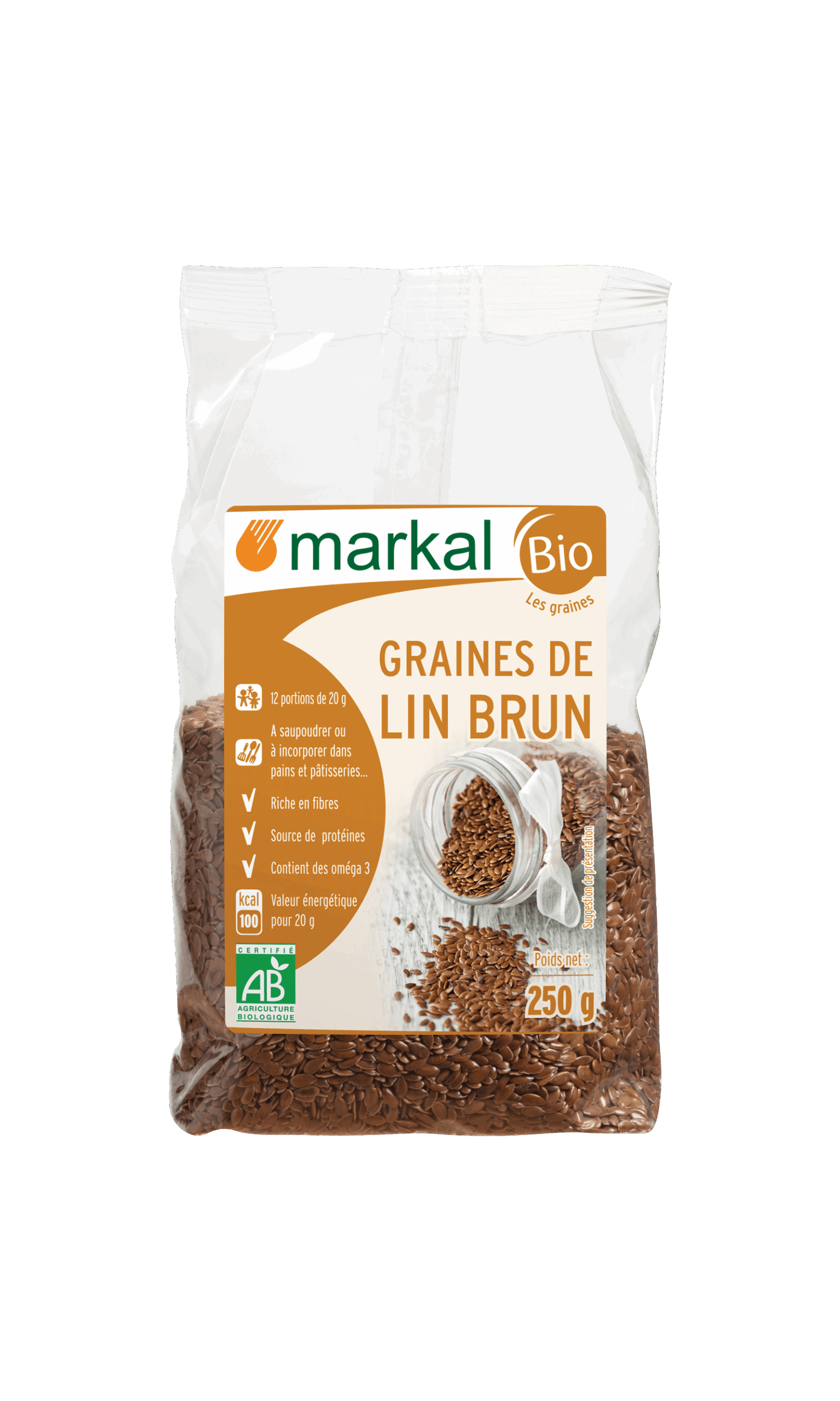 Markal Lijnzaad Bruin Bio (250 gr)