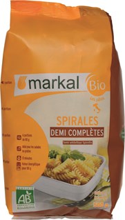 Markal Fusilli 1/2 Volkoren Bio (500 gr)