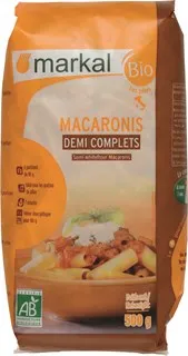 Markal Macaroni 1/2 Volkoren Bio (500 gr)