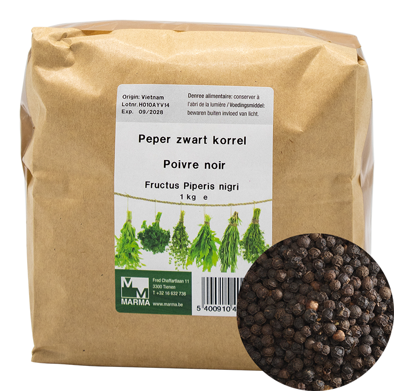 Marma Zwarte Peper Korrels (1000 gr)