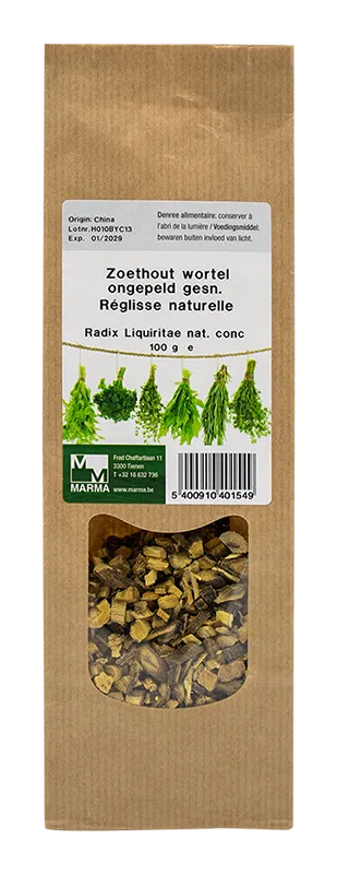 Marma Zoethoutwortel Ongepeld Gesneden (100 gr)
