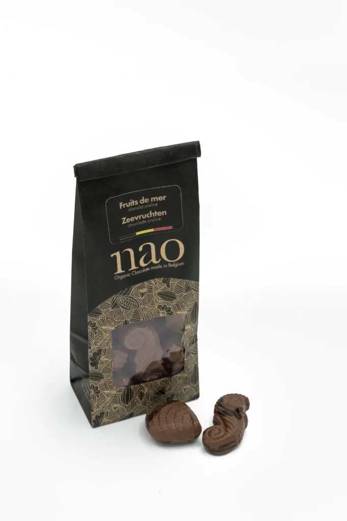 Nao Zeevruchten Melkchocolade 35% Praliné Bio (100 gr)