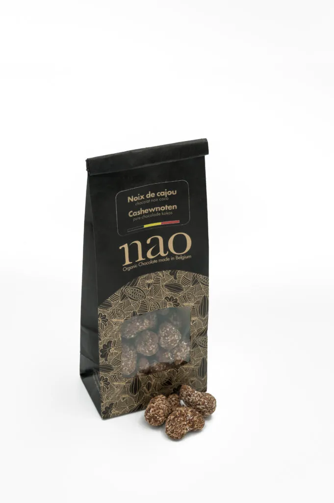 Nao Cashewnoten Omhuld met Pure Chocolade 72% en Kokos Bio (100 gr)