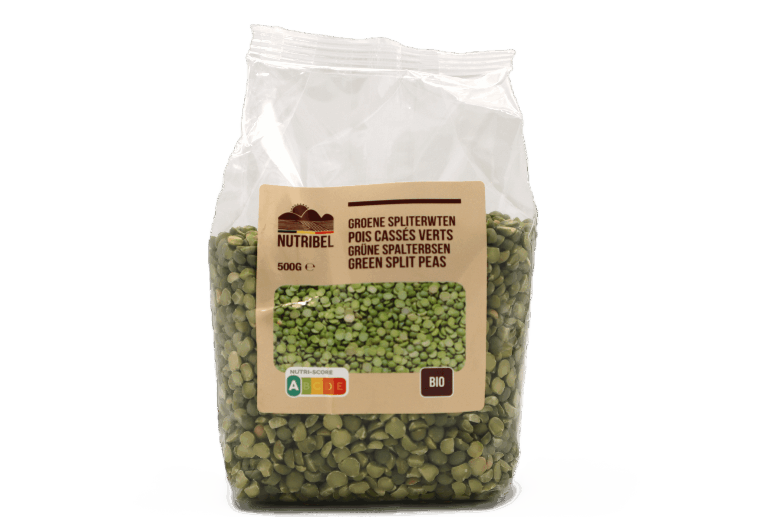 Nutribel Spliterwten Groen Bio (500 gr)