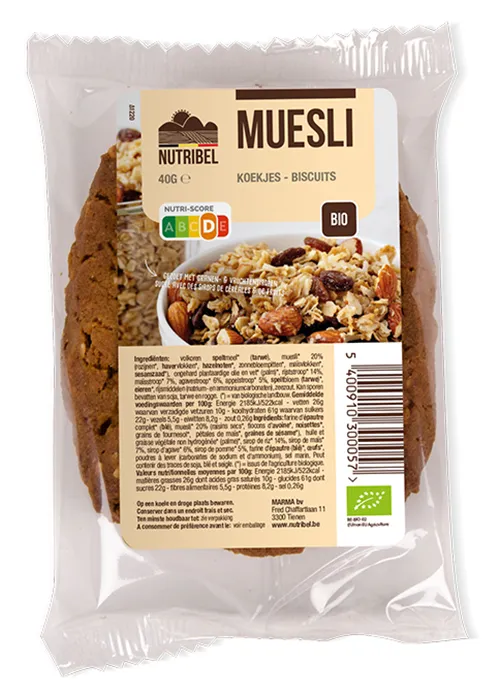 Nutribel Spelt Mueslikoek Bio (40 gr)