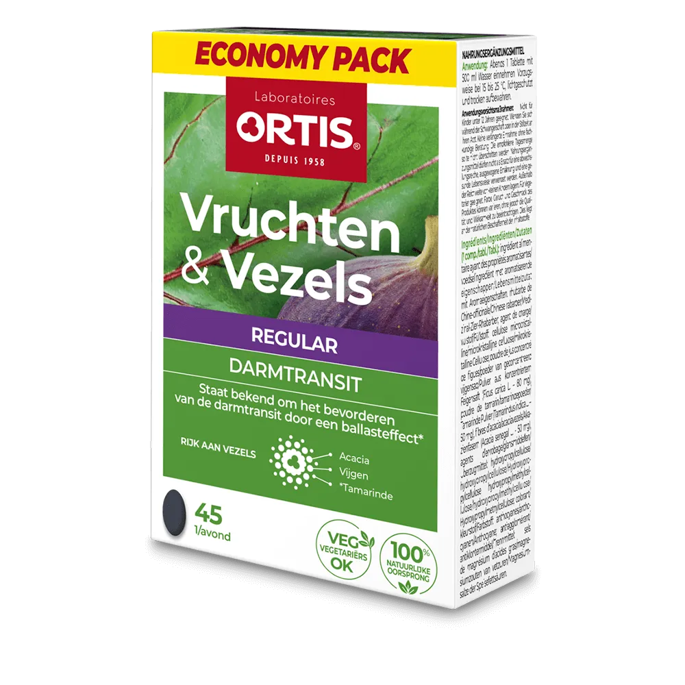 Ortis Vruchten en Vezels Regular (45 tabletten)