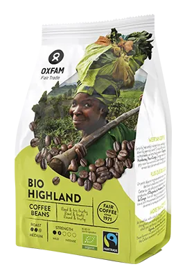 Oxfam Koffie Bonen Highland Fairtrade Bio (250 gr)