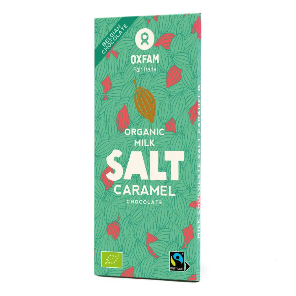 Oxfam Melkchocolade Zout Karamel Fairtrade Bio (100 gr)