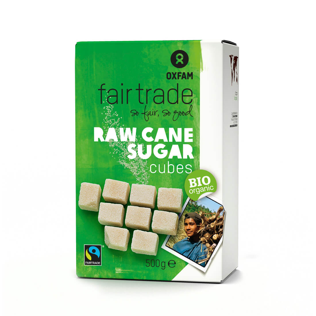 Oxfam Rietsuiker Klontjes Fairtrade Bio (500 gr)