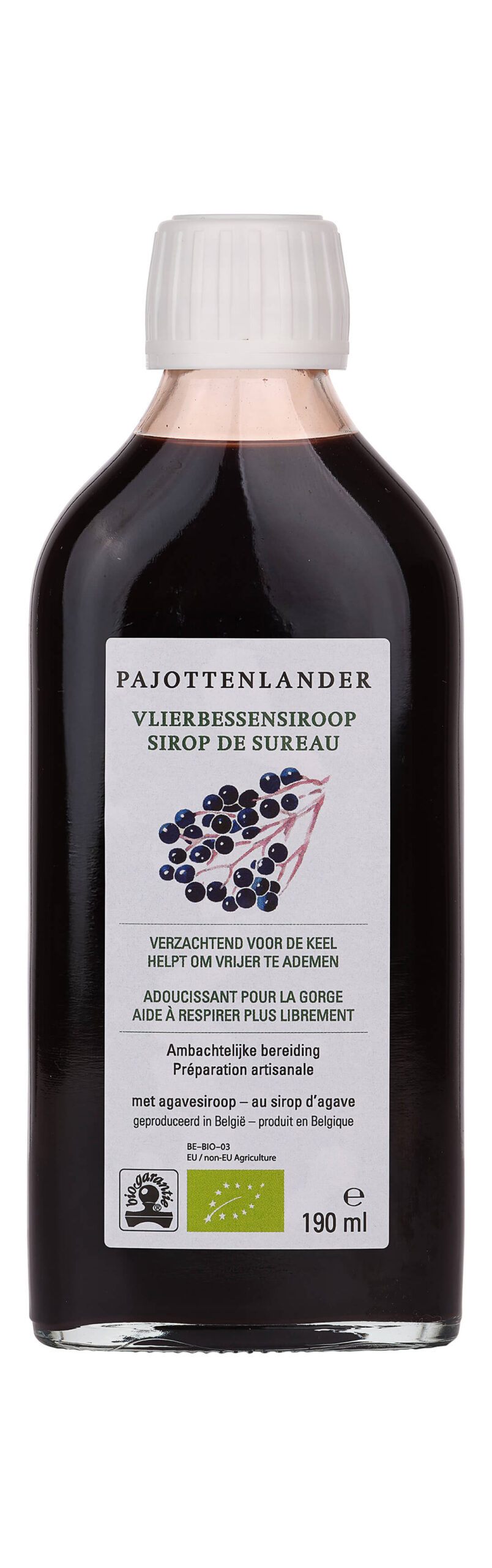 Pajottenlander Vlierbessensiroop Bio (190 ml)