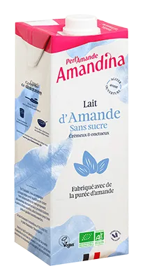 Perl'amande Amandelmelk Natuur Z.suiker Bio (1000 ml)