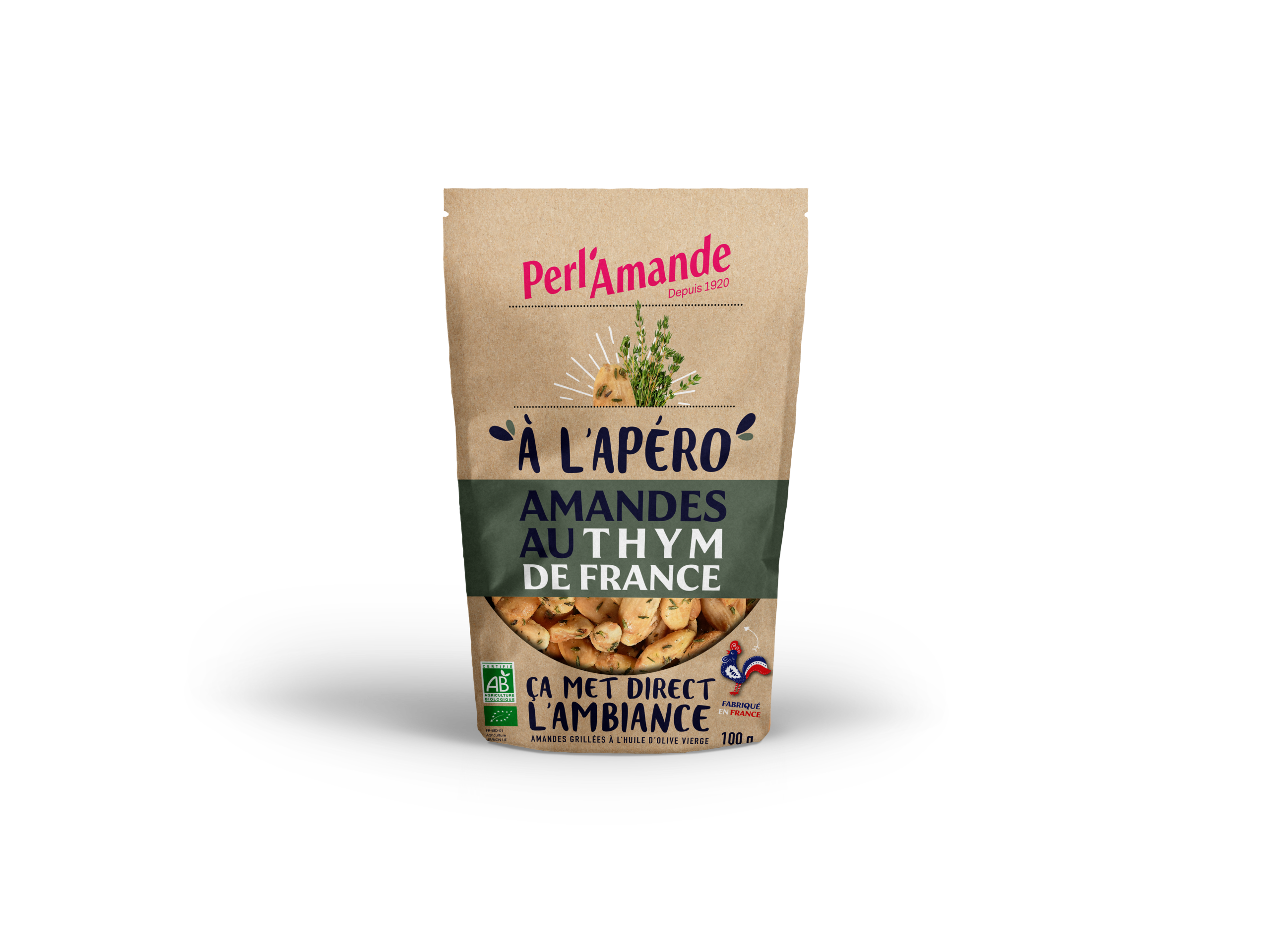 Perl'amande Geroosterde Amandelen met Tijm Bio (100 gr)