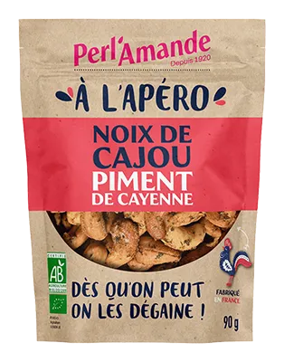 Perl'amande Geroosterde Cashews met Peper Bio (90 gr)