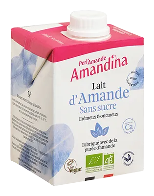 Perl'amande Amandelmelk Natuur Suikervrij Glutenvrij Bio (500 ml)