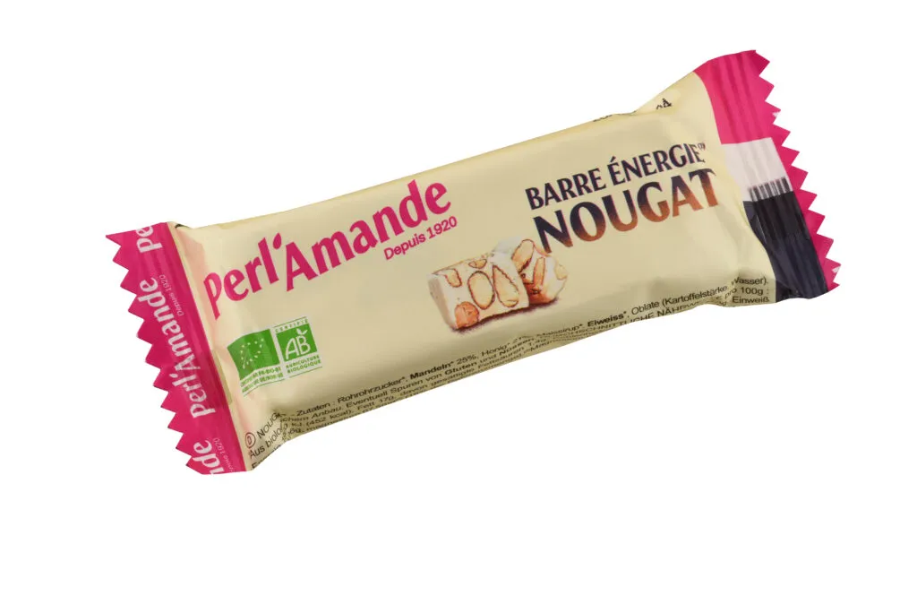 Perl'amande Nougat Bar Wit Bio (20 gr)