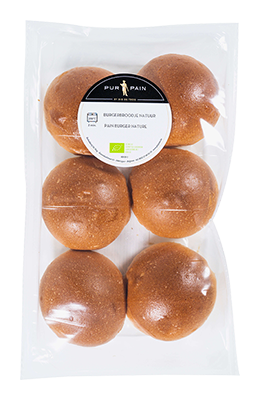Pur Pain Hamburgerbroodje rond Bio (6 x 80 gr)