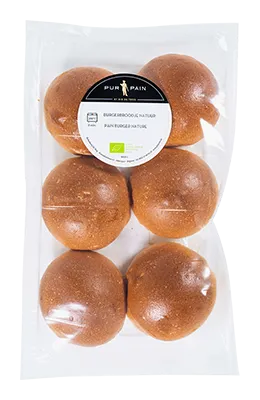 Pur Pain Hamburgerbroodje rond Bio (6 x 80 gr)