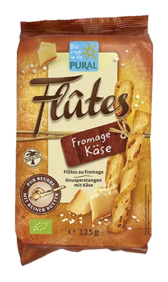 Pural Roomboterstengels met Kaas Bio (125 gr)