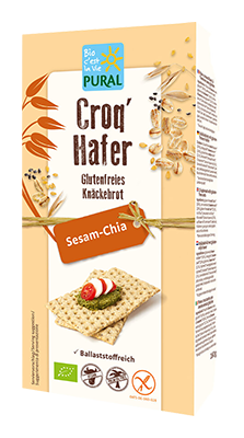 Pural Croq'avoine Sesam Chia Knäckebröd Glutenvrij Bio (160 gr)