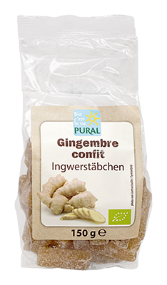 Pural Geconfijte Gember Bio (150 gr)
