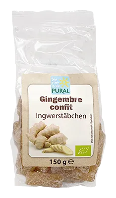 Pural Geconfijte Gember Bio (150 gr)