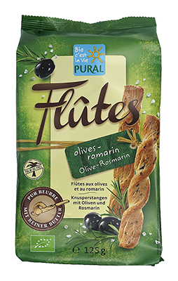 Pural Roomboterstengels met Olijven en Rozemarijn Bio (125 gr)