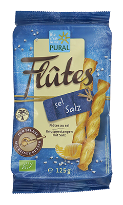 Pural Roomboterstengels met Zout Bio (125 gr)
