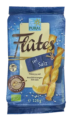 Pural Roomboterstengels met Zout Bio (125 gr)