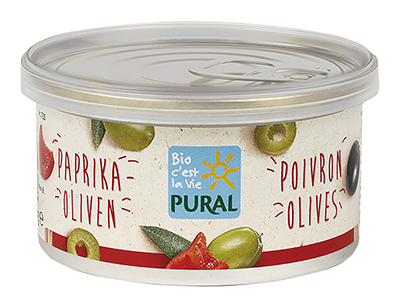 Pural Groentepaté Olijven en Paprika's Bio (125 gr)