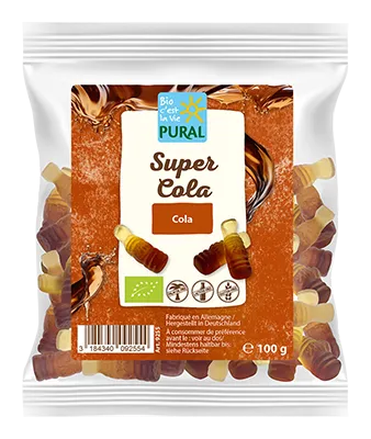 Pural Colaflesjes Snoep Bio (100 gr)