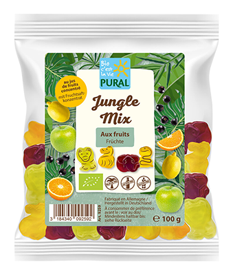 Pural Snoepmix-jungle met Vruchten in De Vorm van Dieren van De Savanne Bio (100 gr)