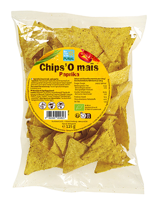 Pural Mais Tortilla Chips Paprika Bio (125 gr)